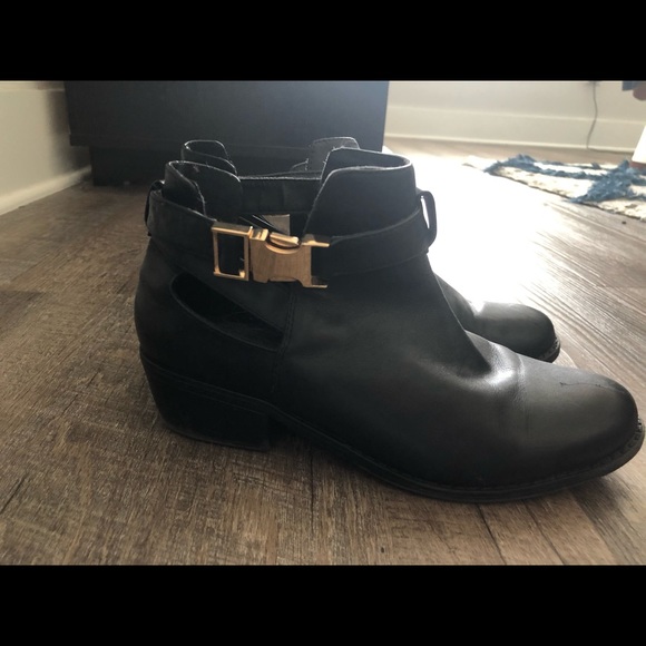 Topshop Shoes - Topshop Black Leather Booties